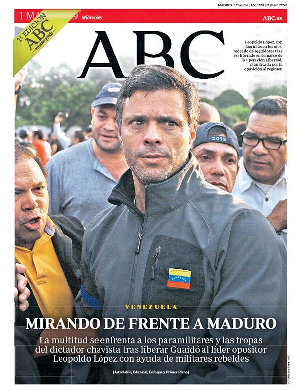 Portadas de la prensa internacional para este miércoles 1 de mayo de 2019