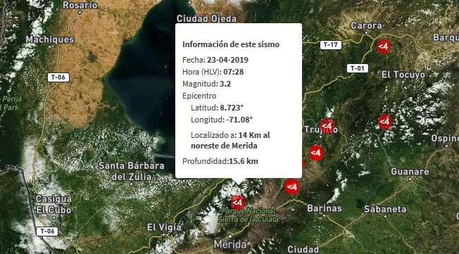 Sismo de magnitud 3.2 en Mérida