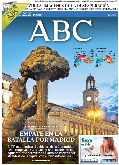 Portadas de la prensa internacional de este domingo 19 de mayo de 2019