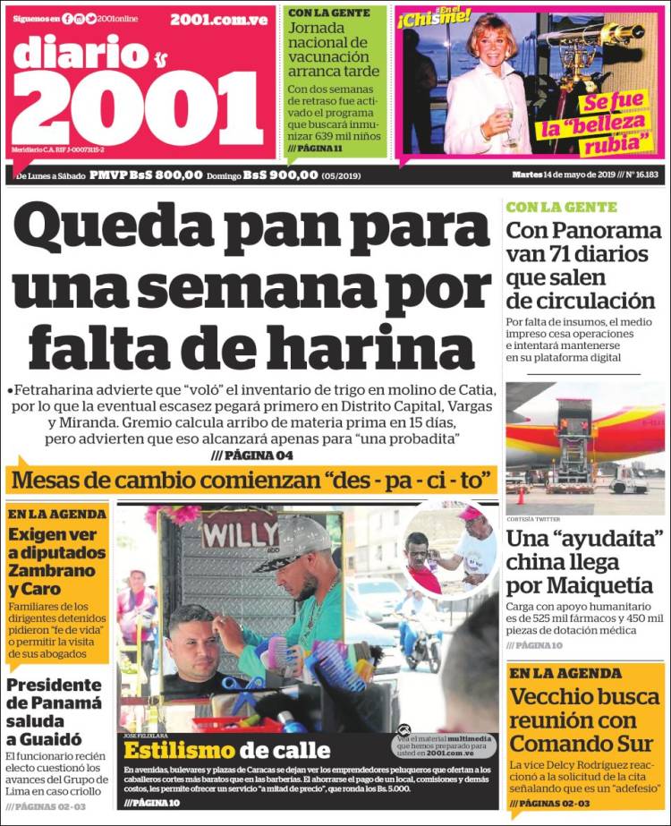 Portadas de este martes 14 de mayo de 2019