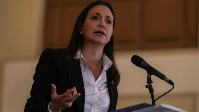 María Corina Machado pide una coalición internacional para derrocar a Maduro. Foto cortesía.