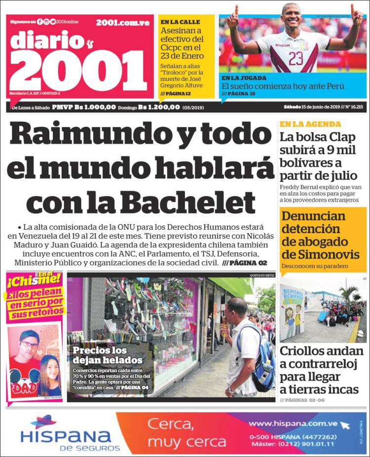 Portadas de este sábado 15 de junio de 2019