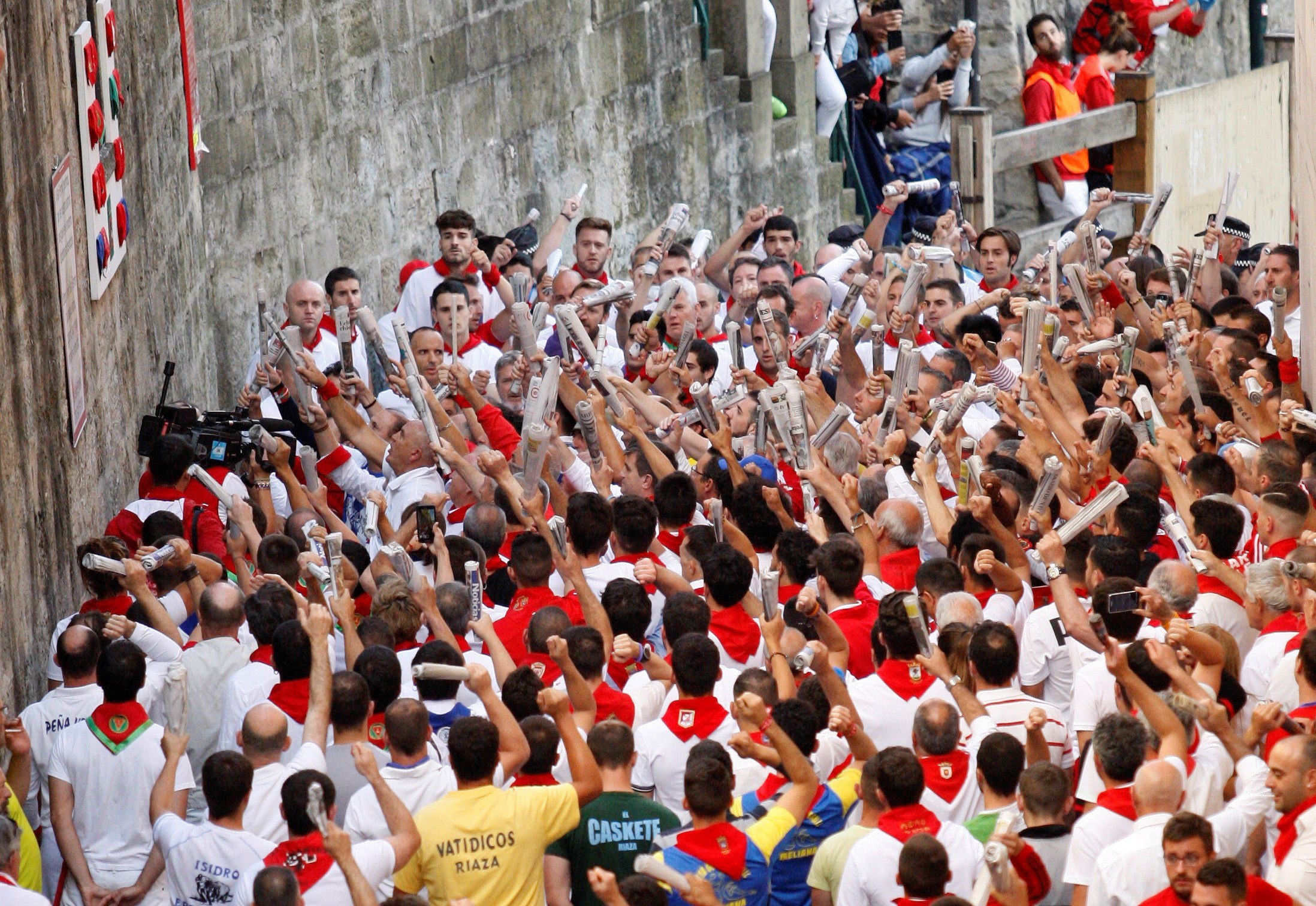 Sin heridos por asta de toro en el penúltimo encierro de los Sanfermines