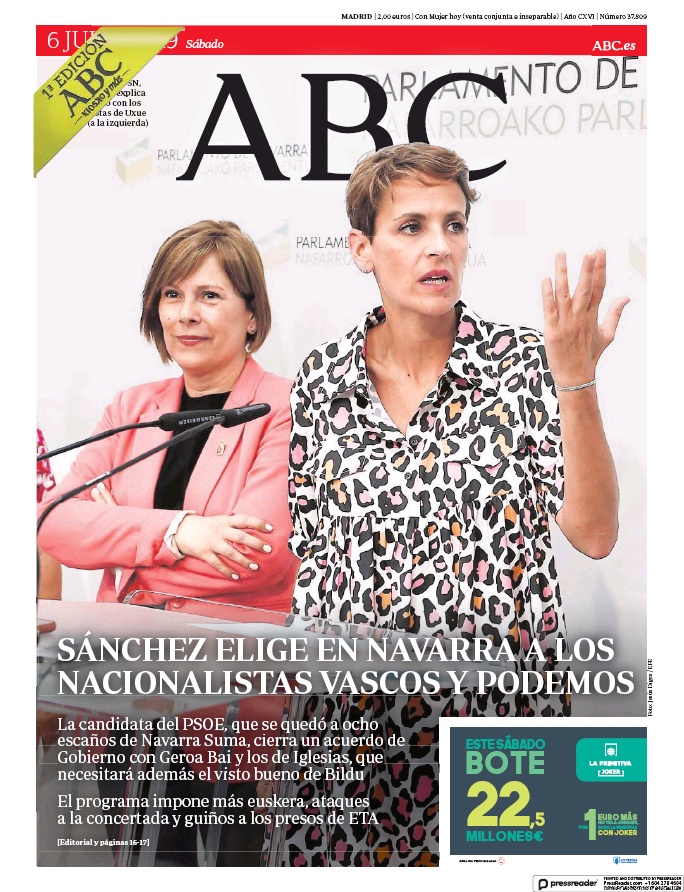 Portadas de la prensa internacional de este sábado 6 de julio de 2019