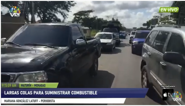 ¡Epa Yelitze Santaella! En Monagas se hacen kilométricas colas porque no hay gasolina #21Oct