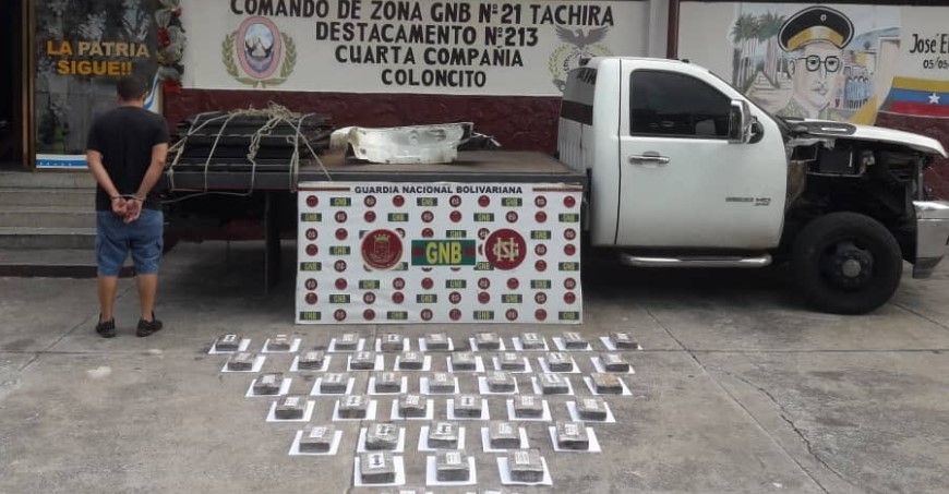 Funcionarios de la GNB incautaron 40 envoltorios de cocaína en Táchira