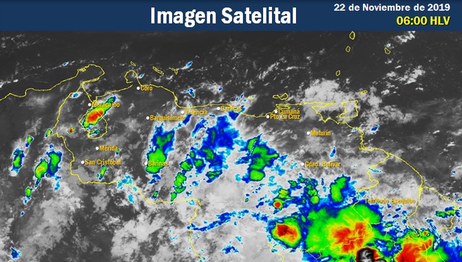 El estado del tiempo en Venezuela este viernes #22Nov, según el Inameh