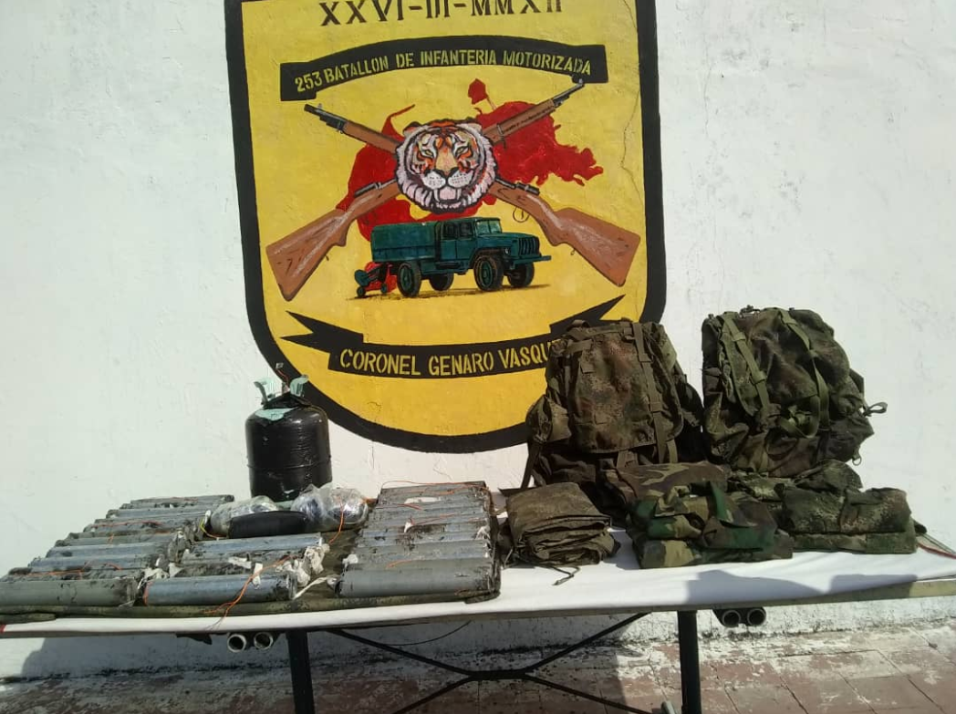 Militares venezolanos incautaron 40 kilos de explosivos en la frontera con Colombia