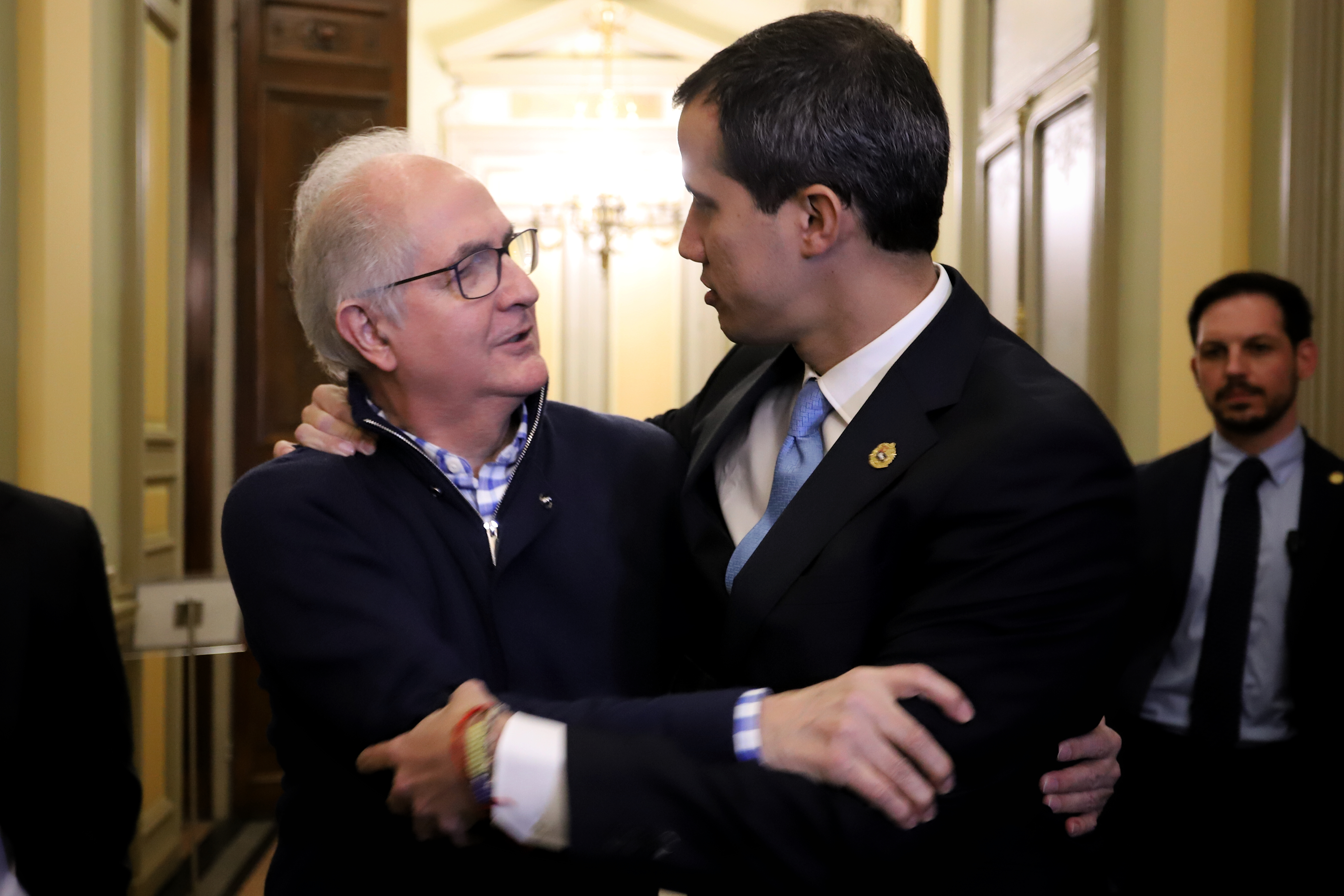 LAS FOTOS: El reencuentro de Guaidó con Antonio Ledezma