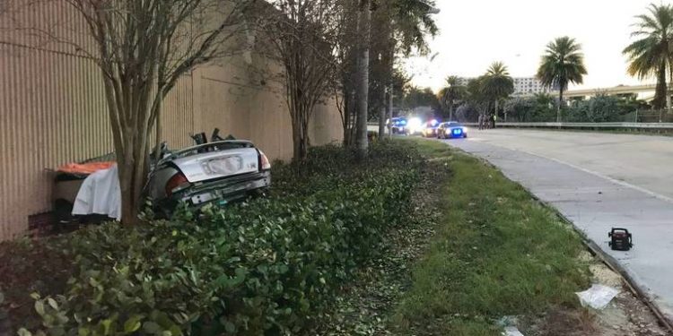 Accidente mortal en la rampa de la calzada de Julia Tuttle