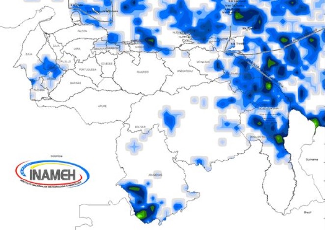 El estado del tiempo en Venezuela este jueves #9Ene, según el Inameh