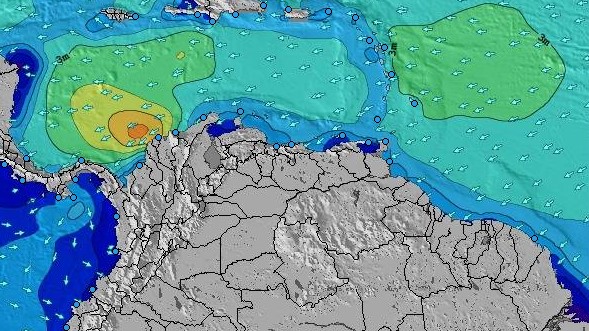 Oleaje en las costas venezolanas pueden alcanzar 3,5 metros este #10Ene, alertó Inameh