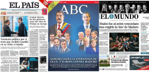 Gira internacional de Guaidó y artimañas de Delcy Eloína protagonizan la prensa española