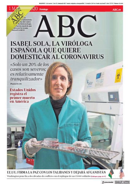 Portadas de la prensa internacional de este domingo 01 de marzo de 2020