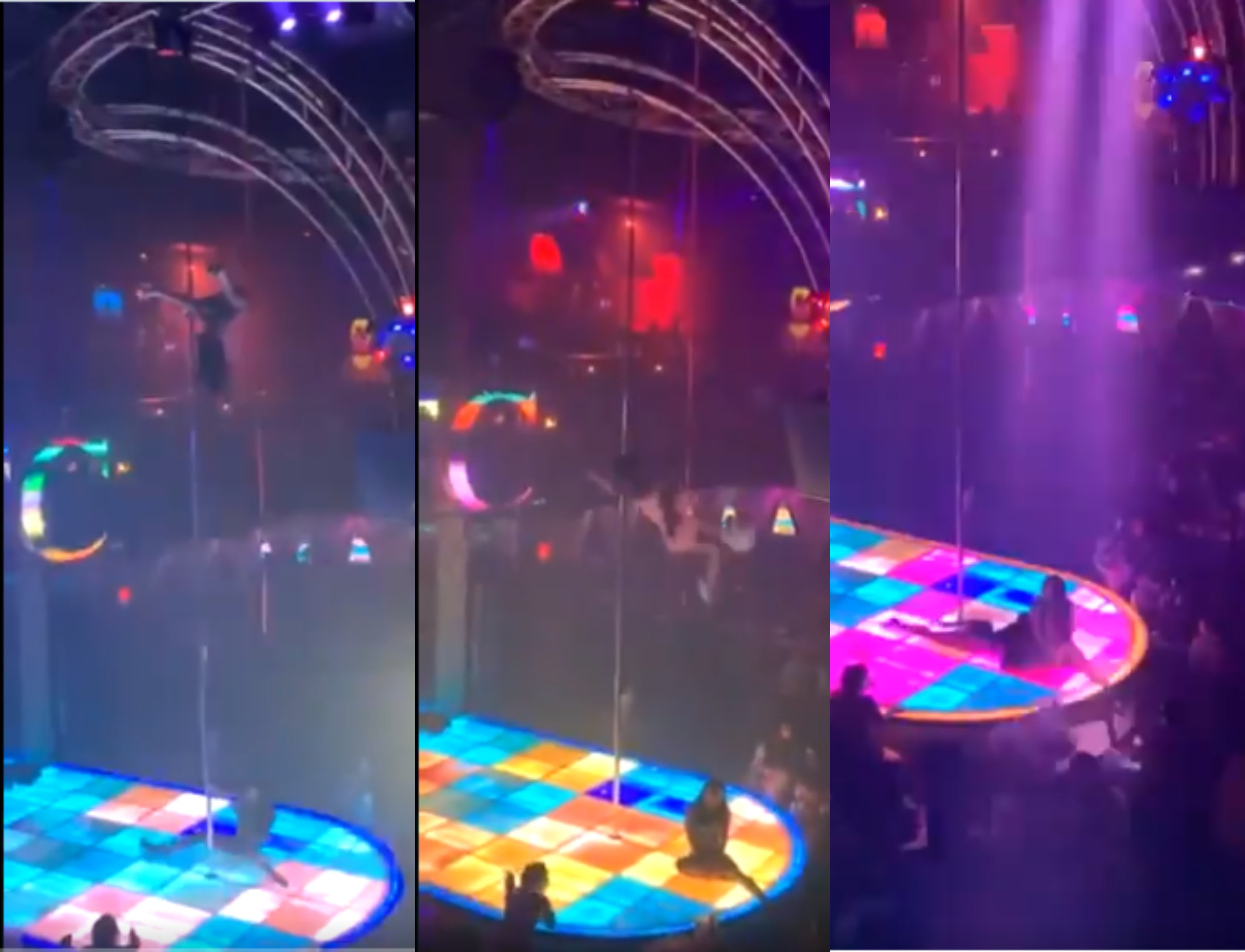 Stripper se puso hacer morisquetas en un tubo de 5 metros de altura y quedó fea la pa’ la foto (VIDEO)