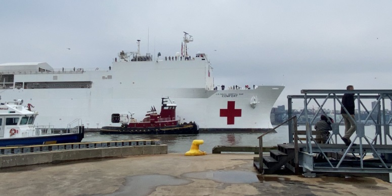 Miembro de la tripulación de USNS Comfort dio positivo por coronavirus