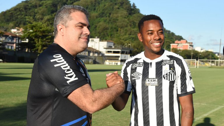 Robinho regresa por cuarta vez al Santos: Jugará con la estrella vinotinto Yeferson Soteldo… y cobrará sueldo mínimo