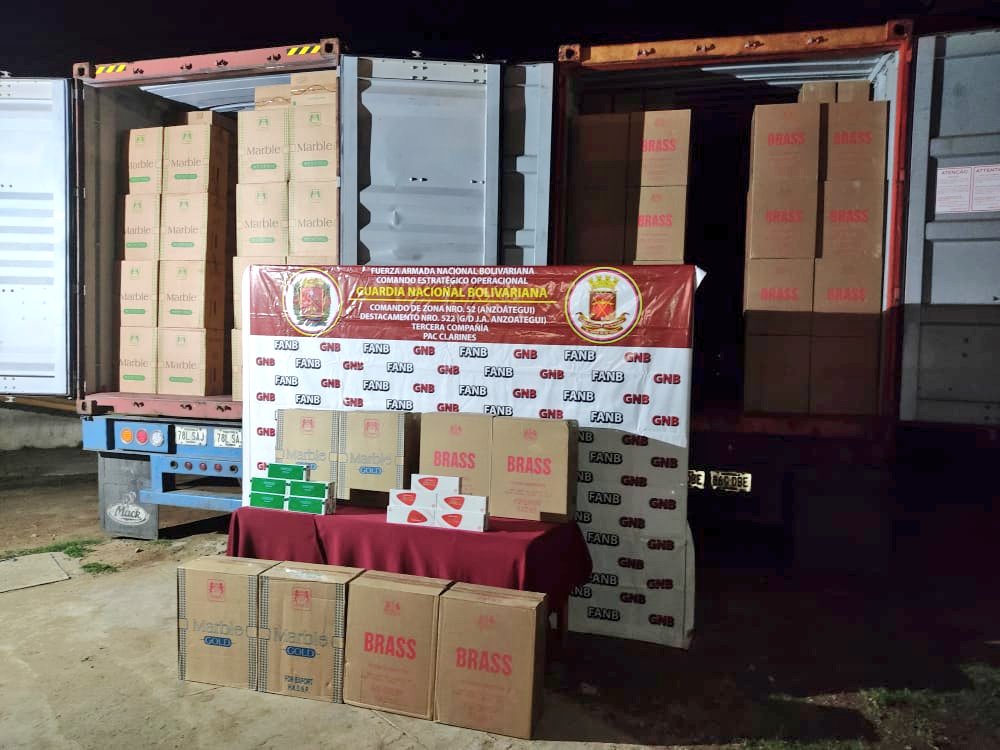 GNB incautó 2 mil bultos de cigarrillos y cuatro toneladas de abono orgánico en Anzoátegui (FOTOS)