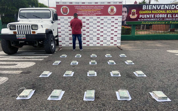 Incautan más de 22 kilos de cocaína en el Puente sobre el Lago de Maracaibo