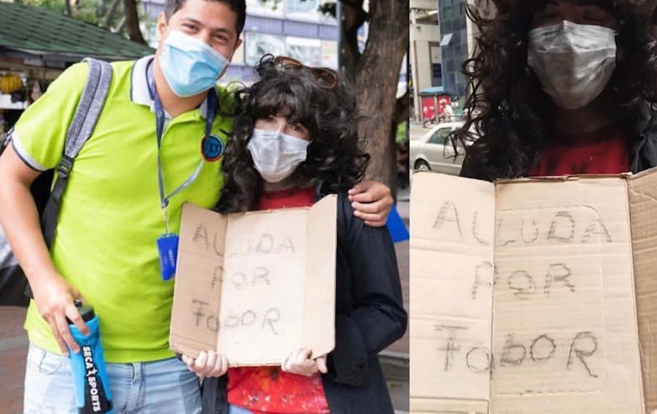 Viral: Persona en situación de calle sorprende a transeúnte con un regalo