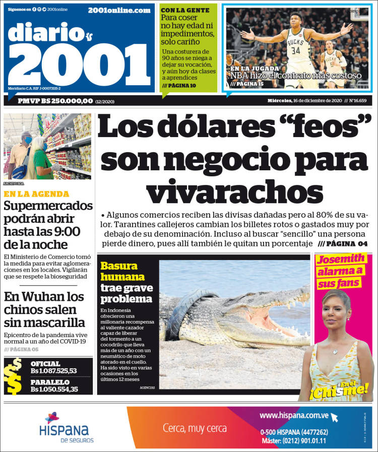 Portadas de este miércoles 16 de diciembre de 2020