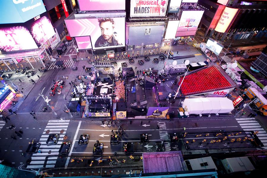 Nueva York marca la llegada del 2021 con un Times Square casi desierto