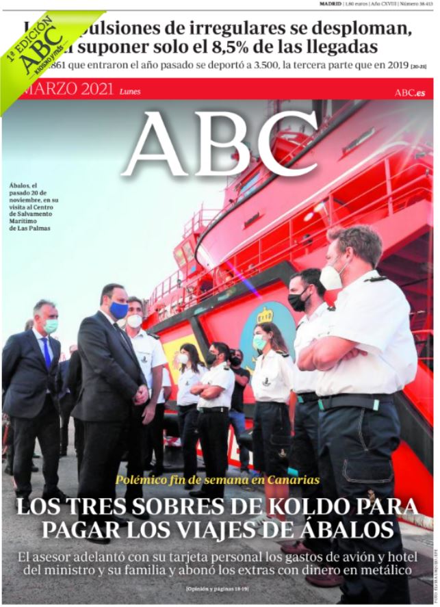 Portadas de la prensa internacional de este lunes 1 de marzo de 2021