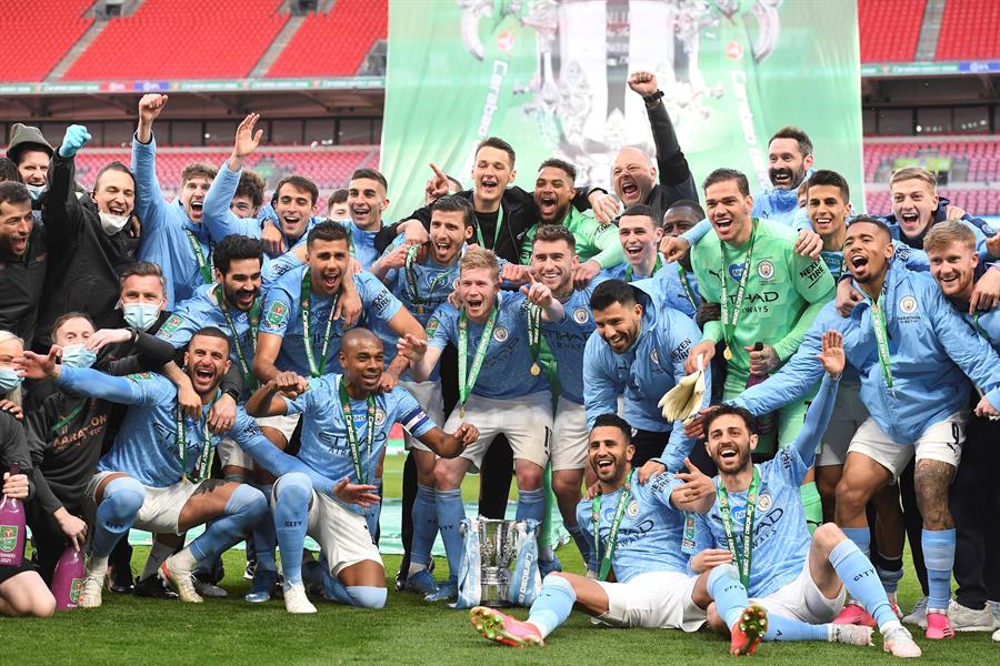 El Manchester City se coronó campeón de la Copa de la liga de Inglaterra tras vencer al Tottenham Hotspur