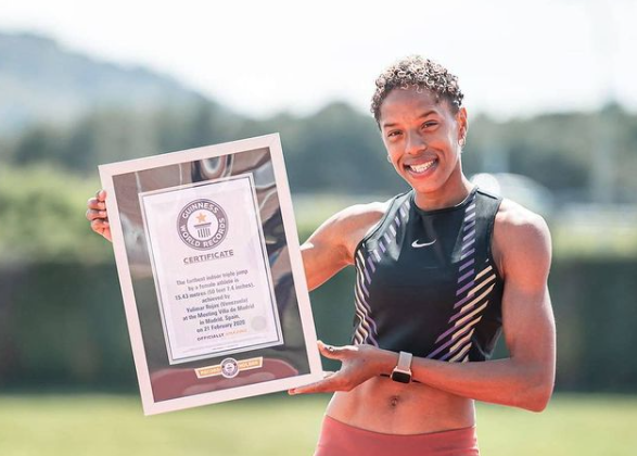 Yulimar Rojas fue reconocida por los récords Guinness por su mejor salto triple Indoor