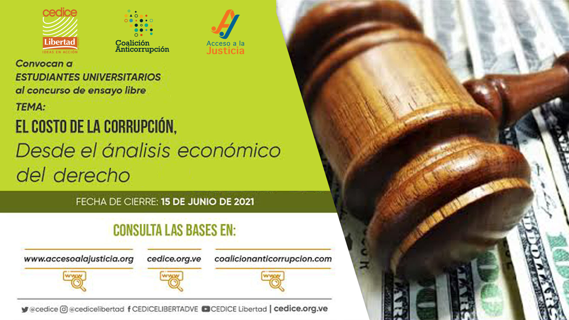 Concurso de ensayo sobre el costo de la corrupción: Sus efectos en la economía y la vida ciudadana