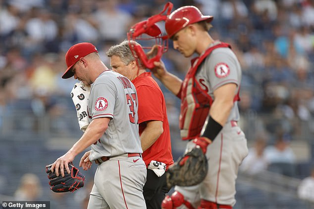 Lanzador de los Angelinos vomitó durante un partido contra los Yankees