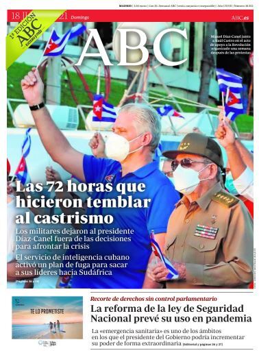 Portadas de la prensa internacional de este domingo 18 de julio de 2021