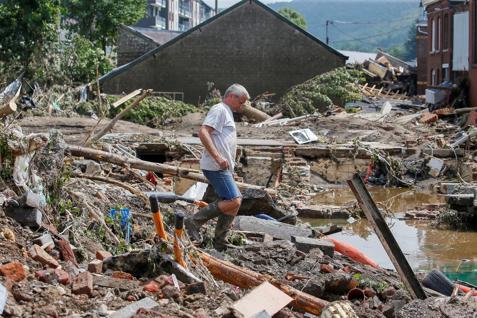 Las inundaciones dejan destrozos en Bélgica que tardarán años en repararse