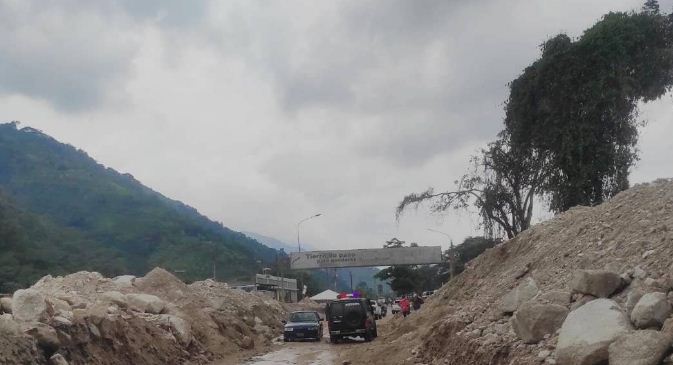 Así quedó la entrada a Tovar en Mérida tras las fuertes lluvias de los últimos días (Foto)