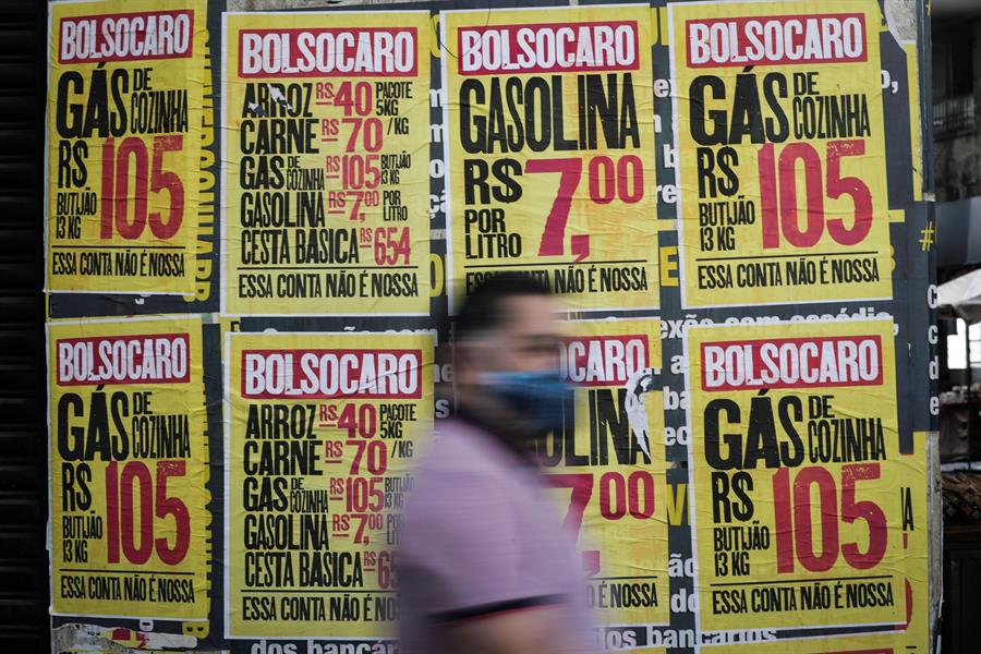 La inflación de Brasil en 2021 fue del 10,06 %, la mayor en seis años