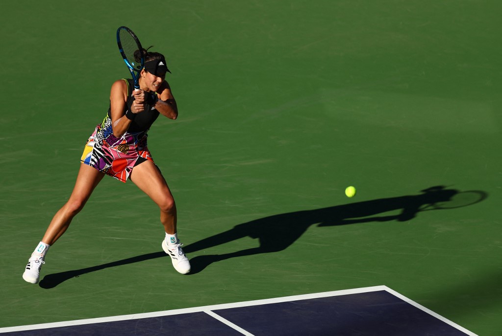 Garbiñe Muguruza cayó sorpresivamente en su debut en Indian Wells