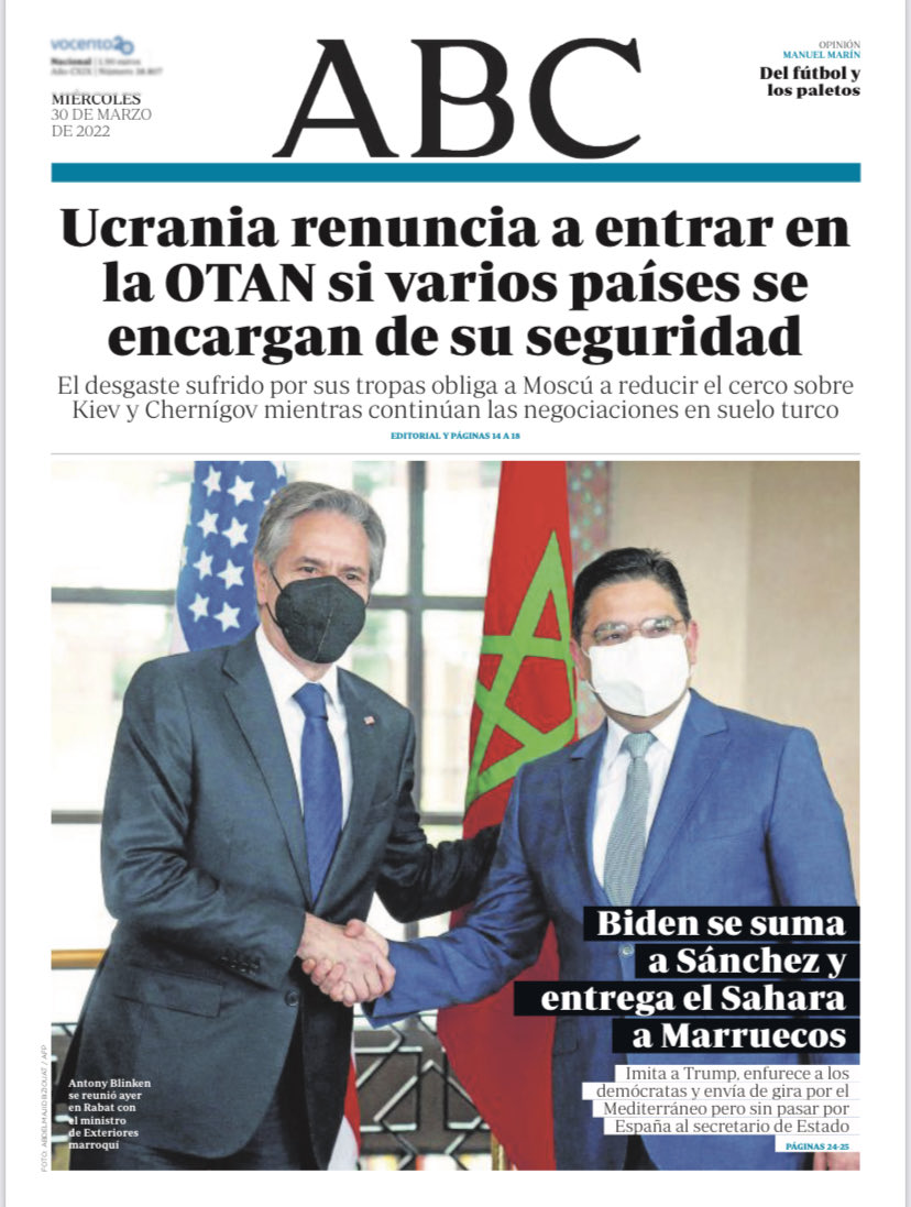 Portadas de la prensa internacional de este miércoles 30 de marzo de 2022