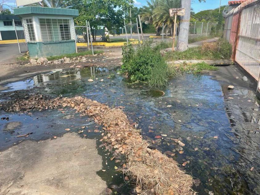 Desborde de agua podrida adorna entrada de ambulatorio en Bolívar