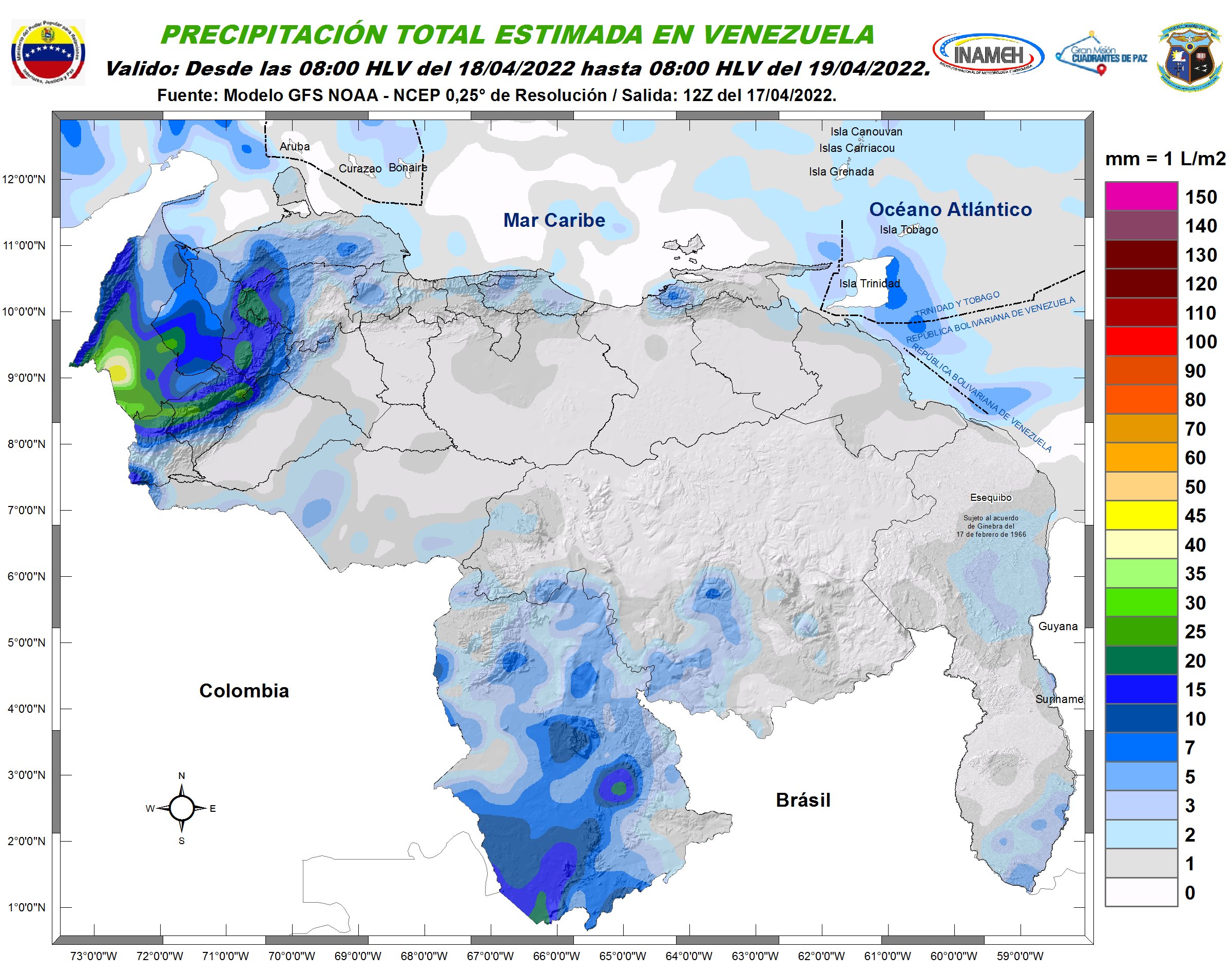 Inameh prevé ráfagas de viento y actividad eléctrica para este #18Abr