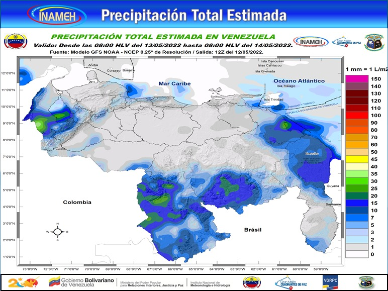 Si vas a salir, lleva el paraguas: Inameh prevé lluvias de intensidad variable en varios estados de Venezuela #13May