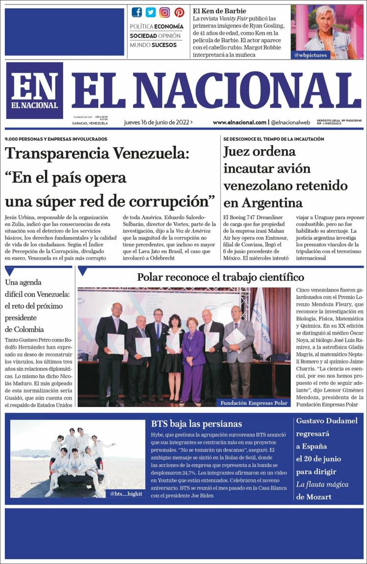 Portadas de este jueves 16 de junio de 2022