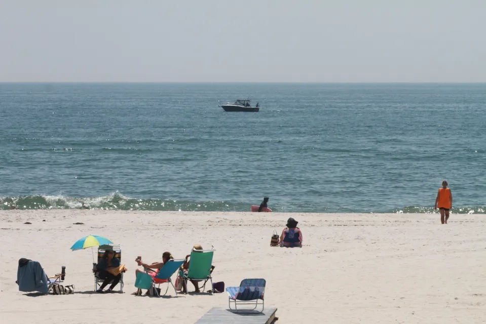 El pánico que desató un tiburón cuando le mordió una pierna a un bañista en playa de Nueva York