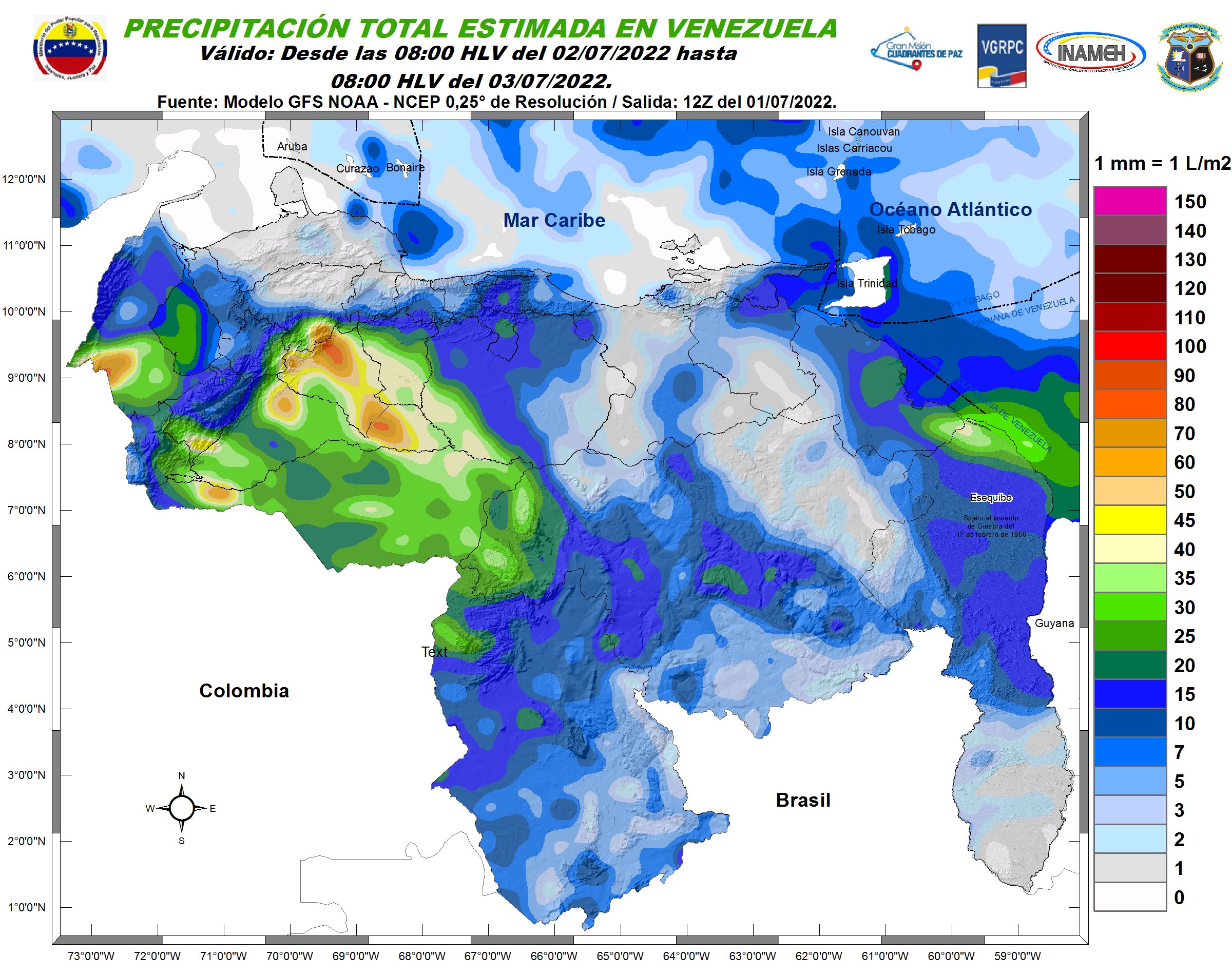 Inameh prevé fuerte oleaje de hasta 2,5 metros de altura en algunas costas de Venezuela #2Jul