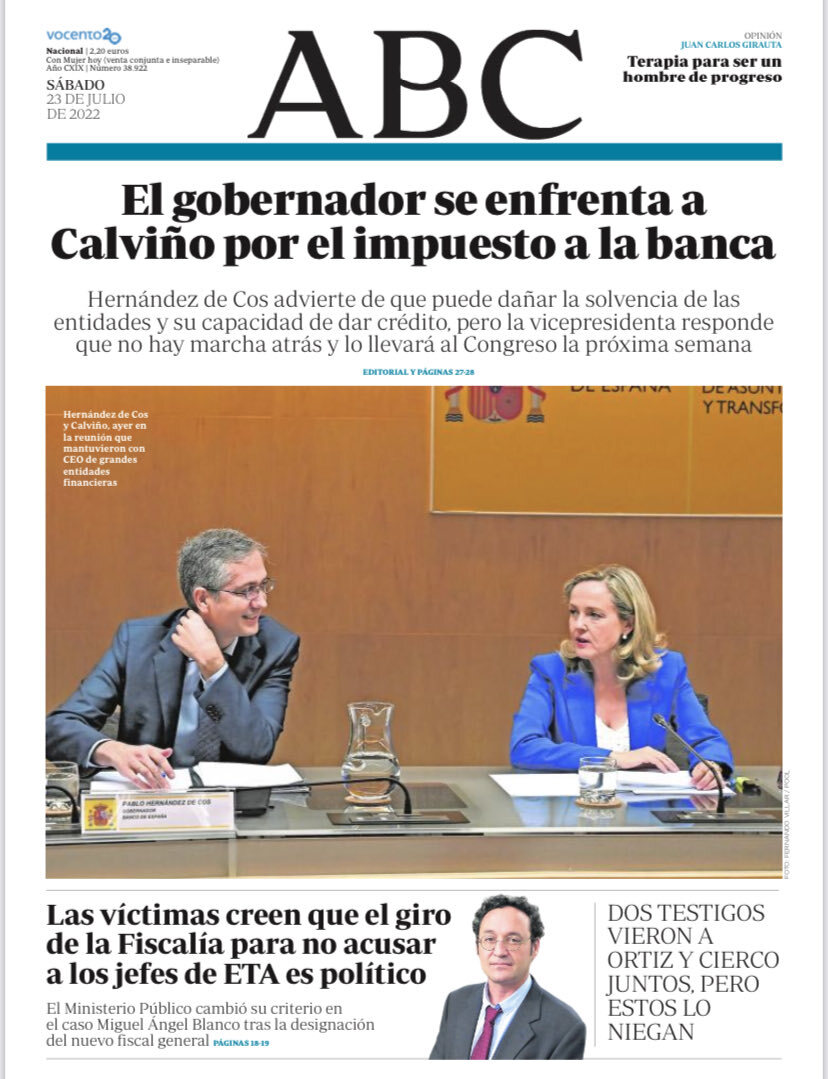 Portadas de la prensa internacional de este sábado 23 de julio de 2022