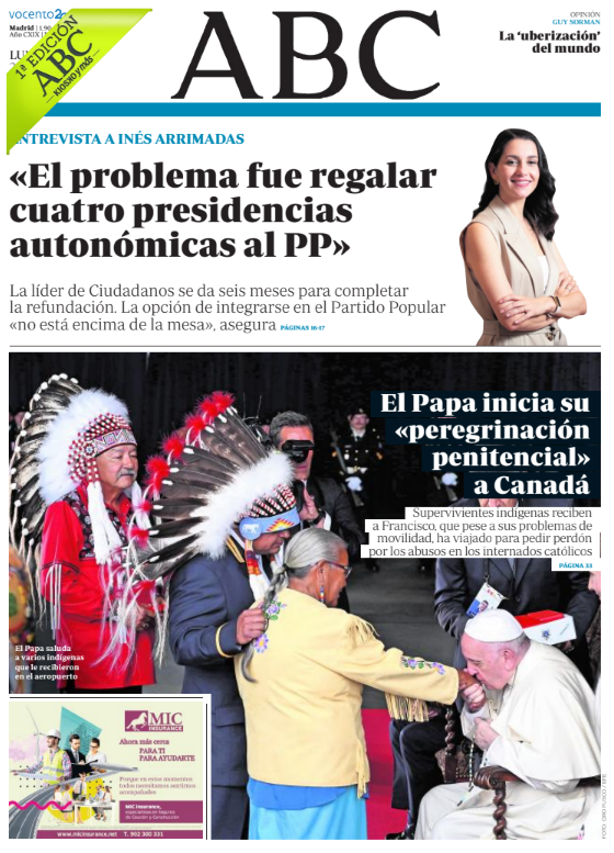 Portadas de la prensa internacional de este lunes 25 de julio de 2022