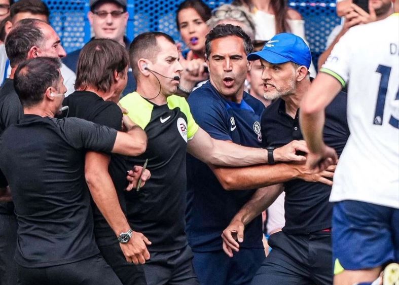 El tenso cruce entre Conte y Tuchel que casi termina en golpes (Video)