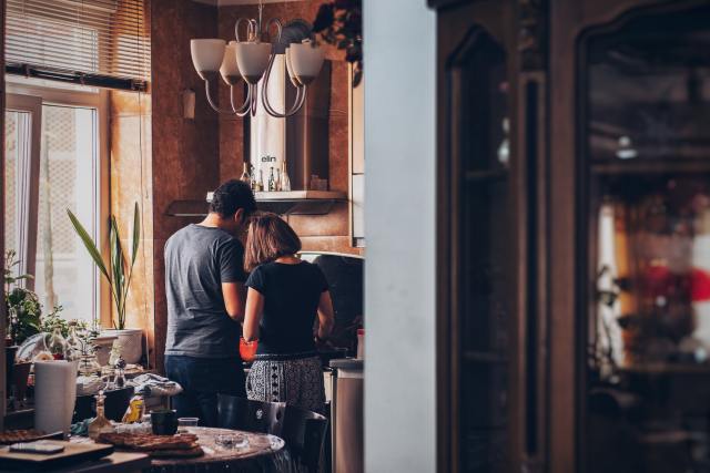 hogar, casa, pareja, cocina