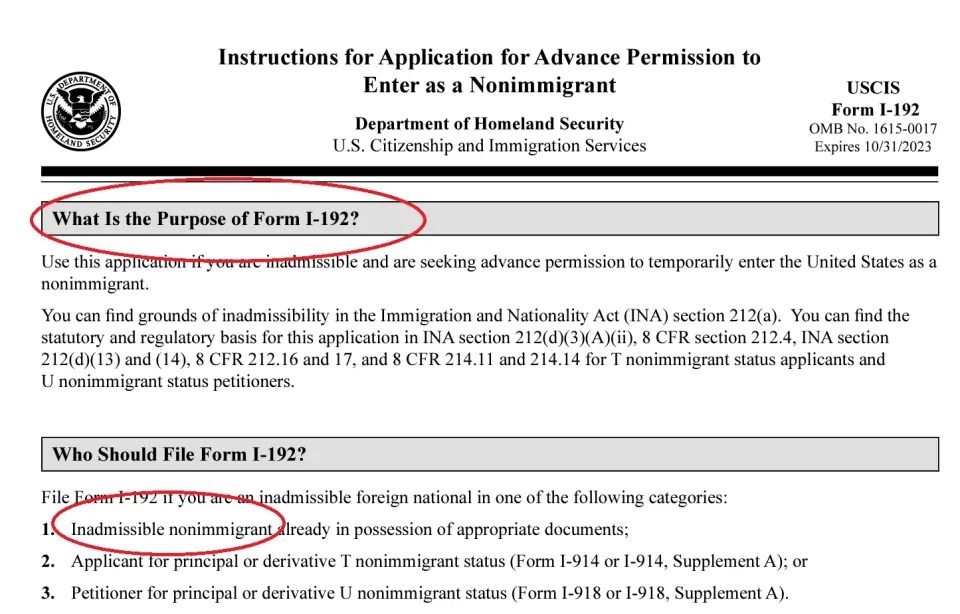 Por qué el perdón I-192 es el mejor para los inmigrantes indocumentados en EEUU