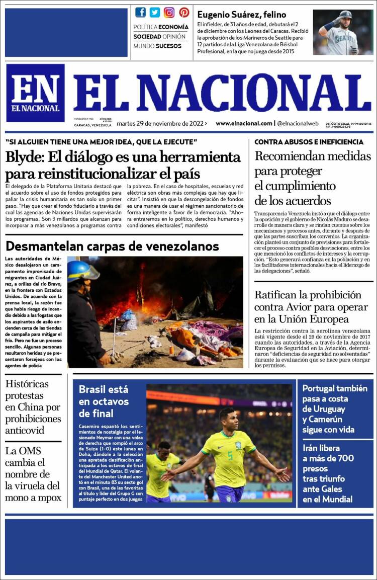 Portadas de este martes 29 de noviembre de 2022