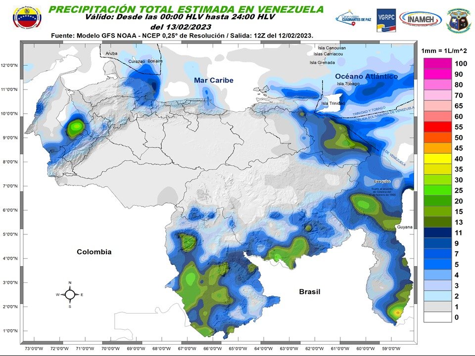 Inameh prevé posibles descargas eléctricas en Amazonas este #13Feb